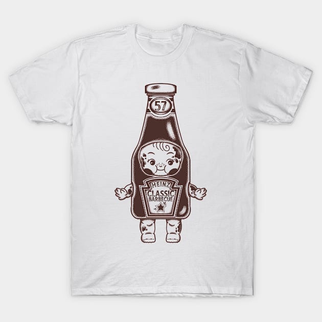 BBQ Sauce Kewpie T-Shirt by The Gumball Machine